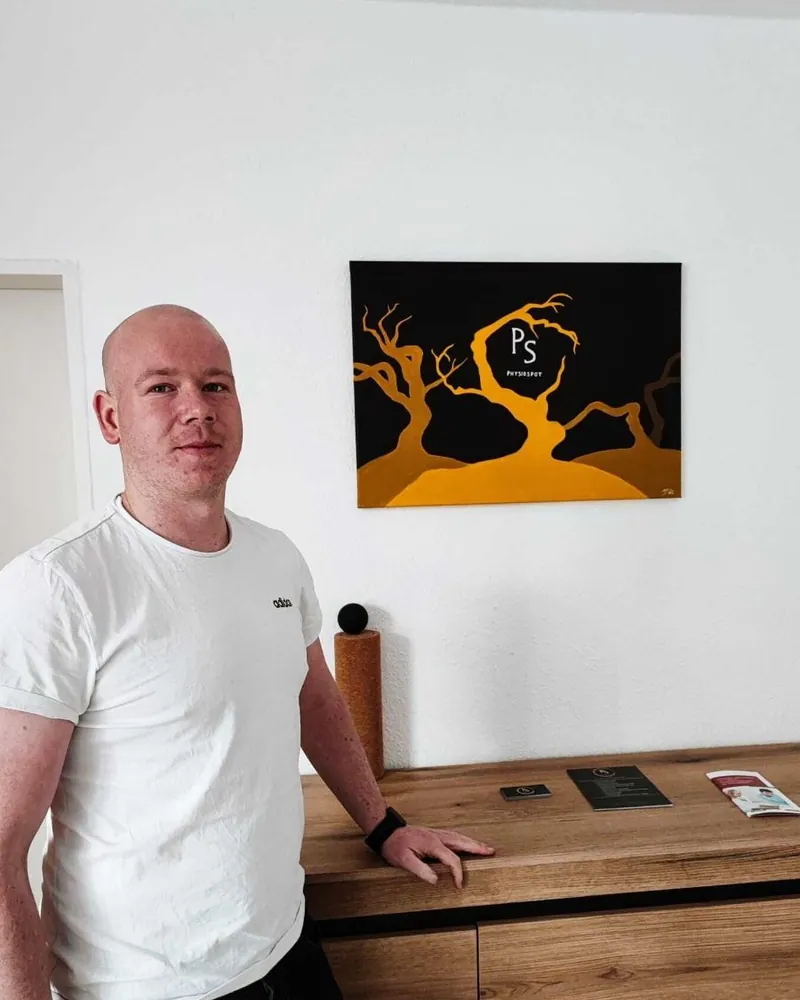 Kevin Kristkowitz in der Praxis Physiospot
